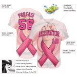 Custom 3D Pink Ribbon Breast Cancer Awareness Jersey for Women - Authentic Support Baseball Jersey Custom 3D Breast Cancer