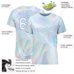 Trendy Holographic 3D Pattern Abstract Vaporwave T-Shirt for Performance Custom 3D Pattern Design Abstract Trendy Holographic