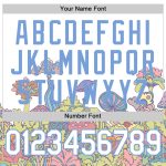 Colorful 3D Floral Mushroom Pattern Baseball Jersey Psychedelic Design Authentic Custom 3D Pattern Design Colorful Flowers