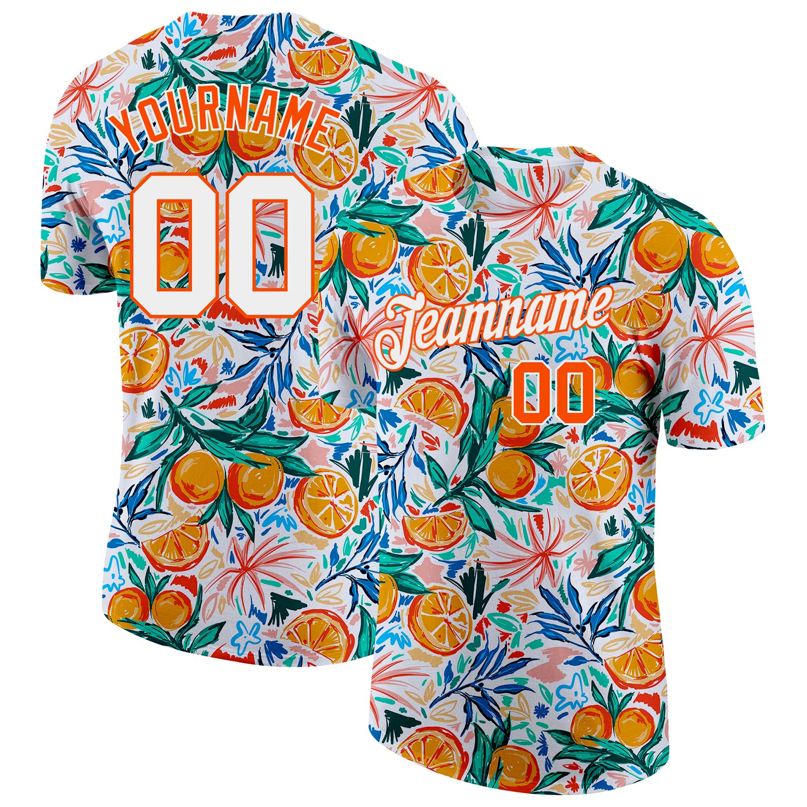 3D Pattern Fruits Performance T-Shirt - Custom Design Athletic Tee for Men and Women Custom 3D Pattern Design Fruits Performance