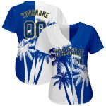 Hawaii Coconut Trees 3D Pattern Authentic Baseball Jersey Custom Design 2270 Custom 3D Pattern Design Hawaii Coconut Trees