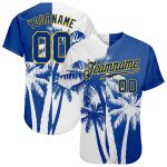 Hawaii Coconut Trees 3D Pattern Authentic Baseball Jersey Custom Design 2270 Custom 3D Pattern Design Hawaii Coconut Trees