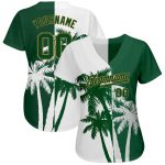 Hawaii Coconut Trees Custom 3D Pattern Baseball Jersey Authentic Style 5658 Custom 3D Pattern Design Hawaii Coconut Trees