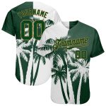 Hawaii Coconut Trees Custom 3D Pattern Baseball Jersey Authentic Style 5658 Custom 3D Pattern Design Hawaii Coconut Trees
