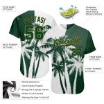 Hawaii Coconut Trees Custom 3D Pattern Baseball Jersey Authentic Style 5658 Custom 3D Pattern Design Hawaii Coconut Trees