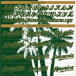 Hawaii Coconut Trees Custom 3D Pattern Baseball Jersey Authentic Style 5658 Custom 3D Pattern Design Hawaii Coconut Trees