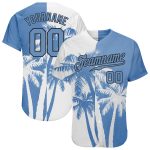 Hawaii Coconut Trees Custom 3D Pattern Baseball Jersey Authentic Style 6098 Custom 3D Pattern Design Hawaii Coconut Trees