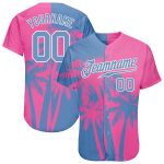 Hawaii Coconut Trees 3D Pattern Baseball Jersey Custom Design Style 7278 Custom 3D Pattern Design Hawaii Coconut Trees Authentic