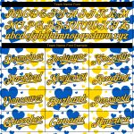 Ukrainian Flag Colors Custom 3D Hearts Design Authentic Baseball Jersey Custom 3D Pattern Design Hearts Painted In The Colors