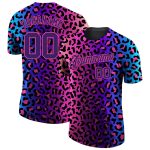 Leopard Pattern 3D Design Performance T-Shirt Custom Fit for Ultimate Comfort Custom 3D Pattern Design Leopard Performance