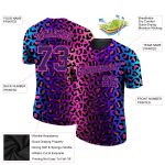 Leopard Pattern 3D Design Performance T-Shirt Custom Fit for Ultimate Comfort Custom 3D Pattern Design Leopard Performance