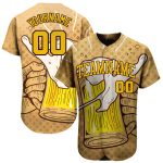 Custom 3D Pattern Baseball Jersey - Lets Drink Authentic Design Custom 3D Pattern Design Let's Drink Authentic Baseball Jersey