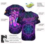 Psychedelic Magic Mushrooms 3D Pattern Baseball Jersey Over Sacred Geometry Design Style 9841 Custom 3D Pattern Design Magic