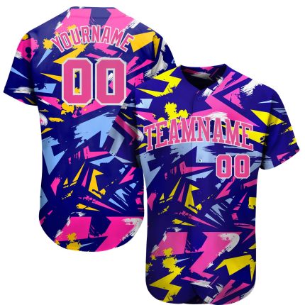 3D Pattern Design Baseball Jersey for Music Festival - Custom Authentic Gear Custom 3D Pattern Design Music Festival Authentic