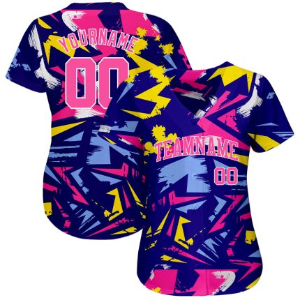 3D Pattern Design Baseball Jersey for Music Festival - Custom Authentic Gear Custom 3D Pattern Design Music Festival Authentic