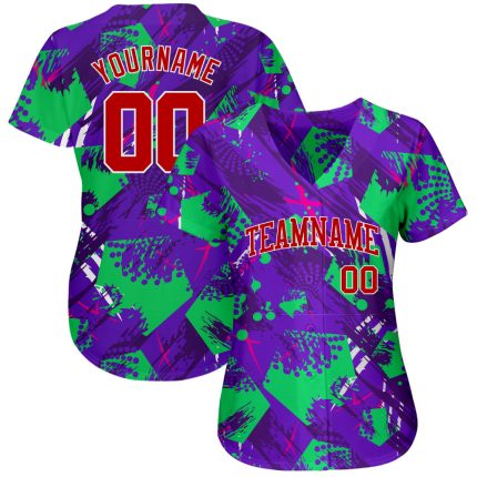 Custom 3D Pattern Music Festival Baseball Jersey - Authentic Style 3428 Custom 3D Pattern Design Music Festival Authentic
