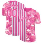 Tropical Flamingo 3D Pattern Performance T-Shirt, Custom Design for Men and Women Custom 3D Pattern Design Tropical Famingo