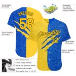 Ukrainian Flag Custom 3D Pattern Baseball Jersey - Authentic Team Apparel Custom 3D Pattern Design Ukrainian Flag Authentic