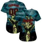 Halloween Horror 3D Pattern Custom Baseball Jersey - Trick Treat Authentic Sports Apparel Custom 3D Pattern Halloween Horror