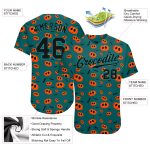Halloween Pumpkins 3D Pattern Custom Authentic Baseball Jersey Style 9743 Custom 3D Pattern Halloween Pumpkins Authentic