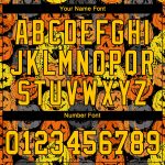 Halloween Pumpkins 3D Pattern Authentic Baseball Jersey Custom Design Custom 3D Pattern Halloween Pumpkins Authentic Baseball
