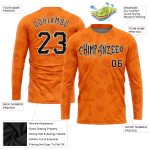 Halloween Pumpkins Skulls Candies Spiders 3D Pattern Long Sleeve Performance T-Shirt Custom 3D Pattern Halloween Pumpkins