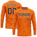 Halloween Pumpkins Skulls Candies Spiders 3D Pattern Long Sleeve Performance T-Shirt Custom 3D Pattern Halloween Pumpkins