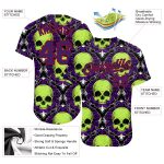 Custom Halloween Skulls 3D Pattern Baseball Jersey - Authentic Style 9299 Custom 3D Pattern Halloween Skulls Authentic Baseball
