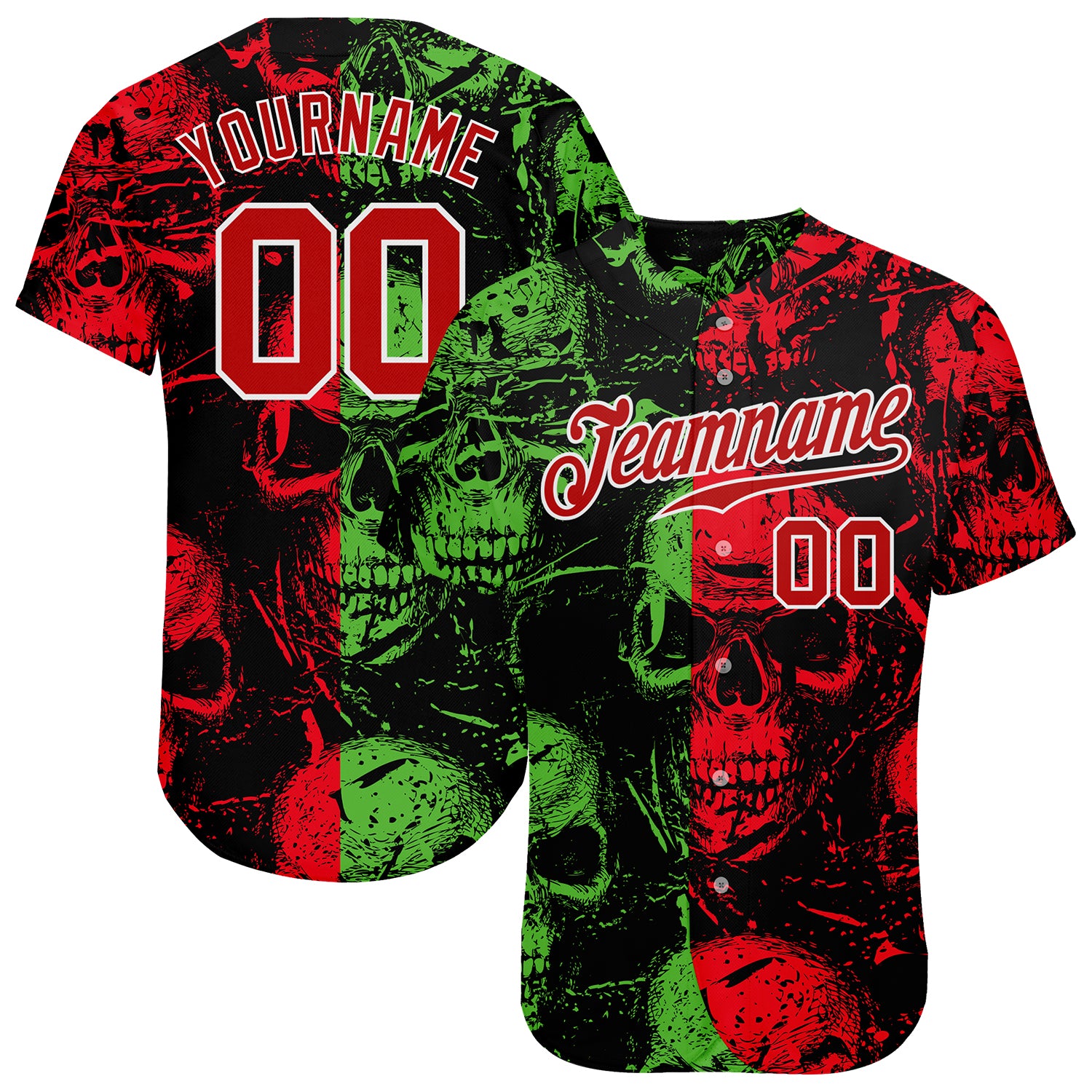 Custom 3D Pattern Halloween Skulls Authentic Baseball Jersey Style 9911 Halloween Skulls 3D Pattern Custom Authentic Baseball Jersey Style 9911 Custom 3D Pattern Halloween Skulls Authentic Baseball