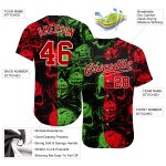Halloween Skulls 3D Pattern Custom Authentic Baseball Jersey Style 9911 Custom 3D Pattern Halloween Skulls Authentic Baseball