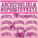Breast Cancer Awareness Month Custom 3D Pink Ribbon Jersey with Butterflies for Women Health Care Support Authentic Baseball Jersey