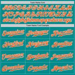 Custom Baseball Jersey - Aqua Orange White Authentic Design for Teams and Fans Custom Aqua Orange-White Authentic Baseball