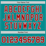 Custom Aqua Red White Baseball Jersey Authentic Design for Fans Custom Aqua Red-White Authentic Baseball Jersey