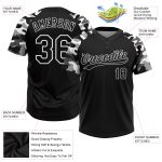 Custom Black Camo Softball Jersey Unisex Two-Button Design - Comfortable Fit Custom Black Black-Camo Two-Button Unisex Softball