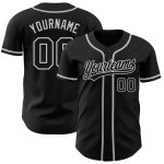 Custom black and gray baseball jersey