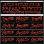 Black-Orange Custom Bomber Varsity Letterman Jacket for Men - Full-Snap Design Custom Black Black-Orange Bomber Full-Snap