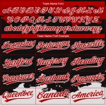 Custom Black Red 3D Pattern Baseball Jersey - Authentic Style 5400 Custom Black Black-Red 3D Pattern Design Authentic Baseball