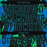 Custom 3D Pattern Baseball Jersey - Black Teal Light Blue Authentic Design Custom Black Black Teal-Light Blue 3D Pattern