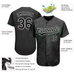 Custom 3D Pattern Baseball Jersey - Black, White & Neon Green Design, Authentic Custom Black Black White-Neon Green 3D Pattern