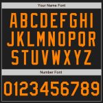 Custom Black Blaze Orange Baseball Jersey - Authentic Team Apparel Custom Black Blaze Orange Authentic Baseball Jersey