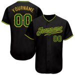 Custom Black Green Gold Baseball Jersey - Authentic Style 6622 Custom Black Green-Gold Authentic Baseball Jersey Style 6622