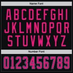 Custom Black Hockey Jersey with Hot Pink and Light Blue Accents - Personalized Team Apparel Custom Black Hot Pink-Light Blue