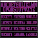 Custom Black Hot Pink Purple Mesh Football Jersey - Authentic Fan Gear Custom Black Hot Pink-Purple Mesh Authentic Football