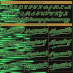 Custom Black Kelly Green Gold 3D Pattern Authentic Baseball Jersey Custom Black Kelly Green-Old Gold 3D Pattern Design Authentic