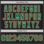 Custom Authentic Baseball Jersey in Black, Kelly Green and Orange Custom Black Kelly Green-Orange Authentic Baseball Jersey
