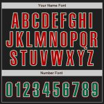 Custom Black Baseball Jersey with Kelly Green and Red Accents - Authentic Design Custom Black Kelly Green-Red Authentic Baseball