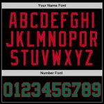Custom Black Kelly Green Red Basketball Jersey - Authentic Throwback Design Custom Black Kelly Green-Red Authentic Throwback