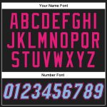 Custom Authentic Baseball Jersey - Black Light Blue Hot Pink Design Custom Black Light Blue-Hot Pink Authentic Baseball Jersey