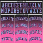 Custom Black Light Blue-Pink Fade Basketball Jersey - Authentic Fashion Design Custom Black Light Blue-Pink Authentic Fade