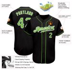 Custom Black Neon Green White Baseball Jersey - Authentic Design, Perfect for Fans and Players Custom Black Neon Green-White